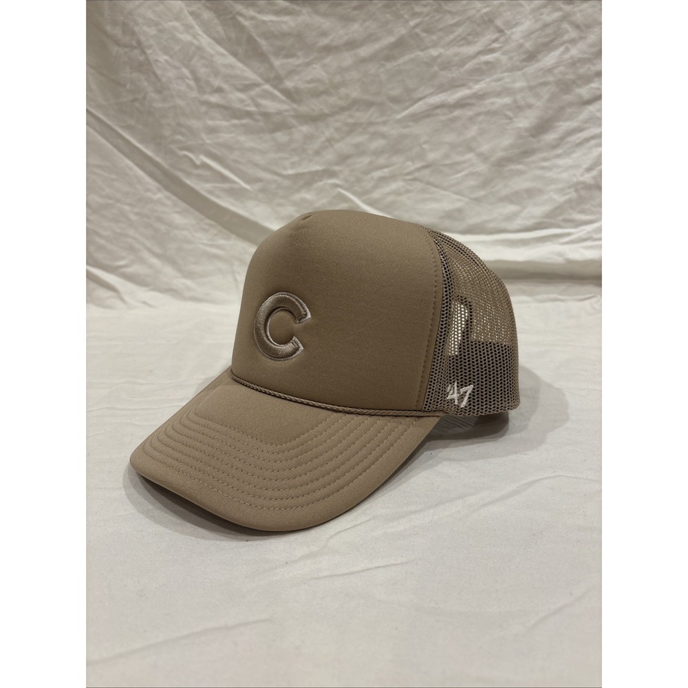 47 Chicago Cubs Khaki Foam Front Mesh Trucker Adjustable Hat